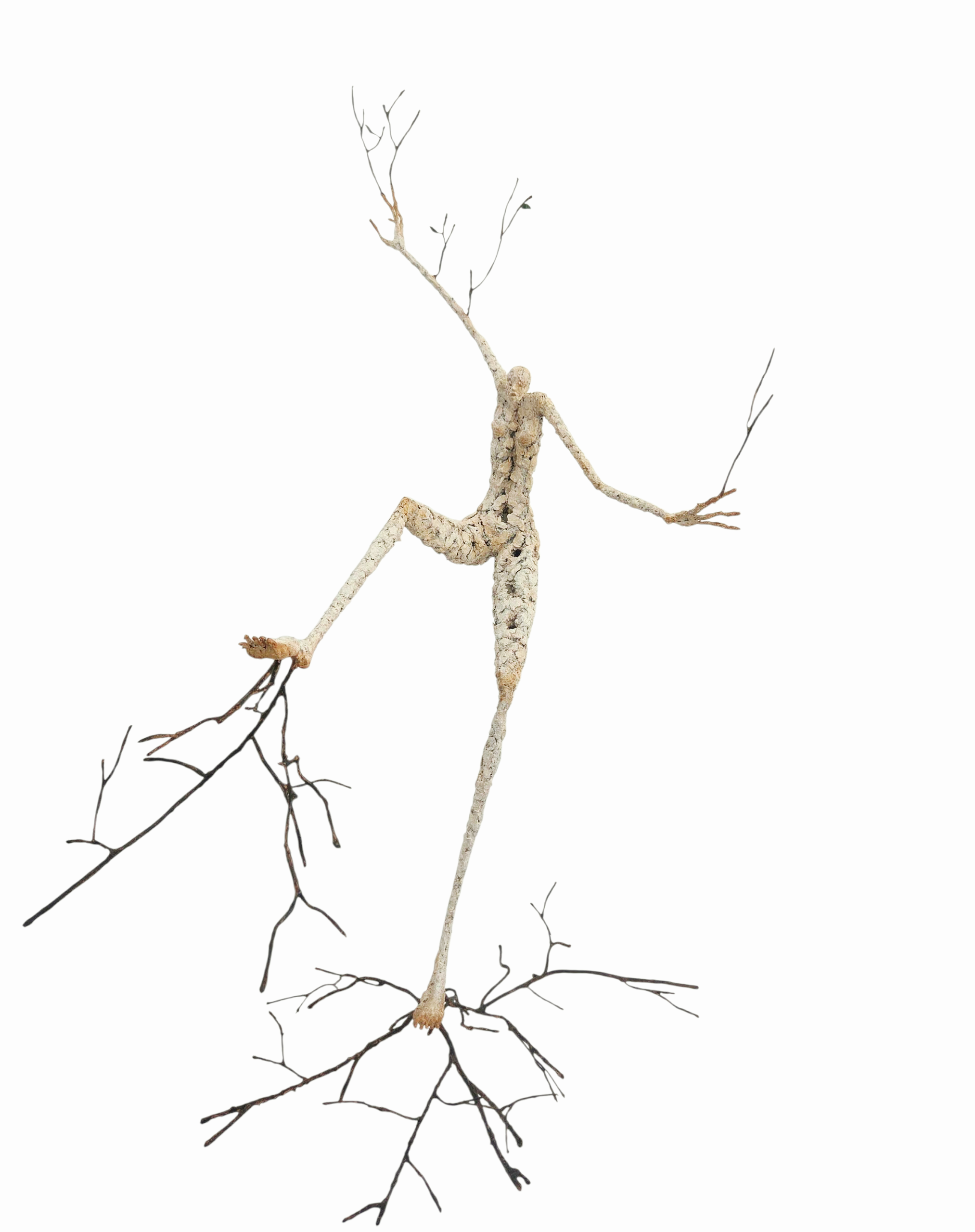 "Arborescence - 10" [Acier soudé, pâte à papier, patine - 145 x 90 x 70]