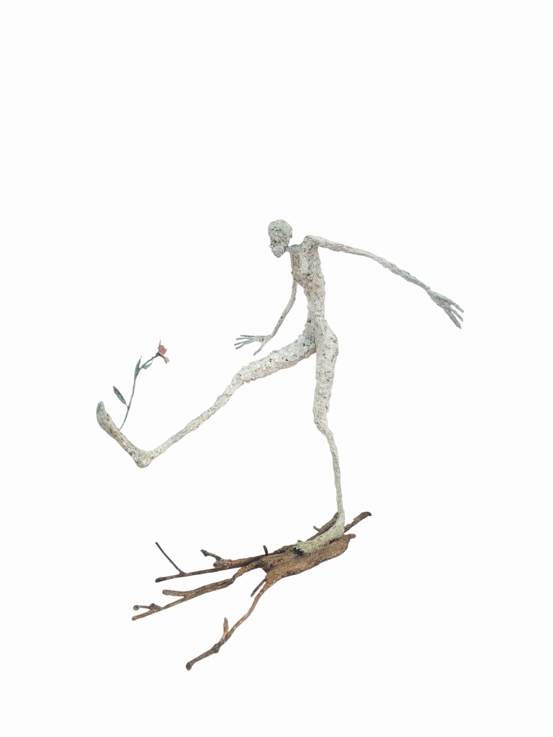 "Arborescence - 3" [Terre, pâte à papier, patine - 26 x 22 x 20]